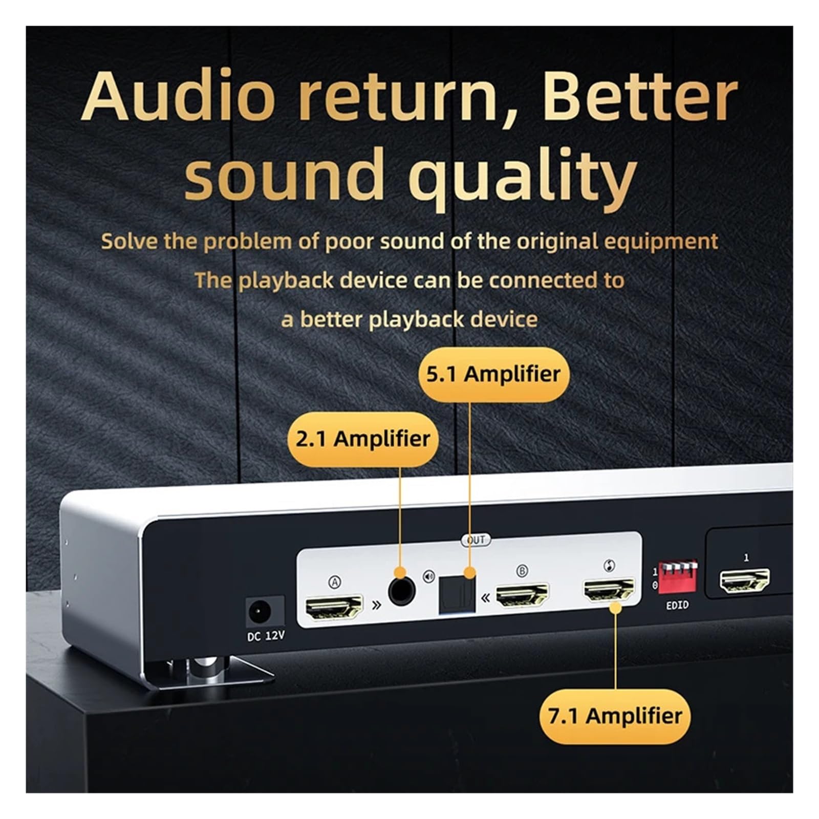 4K 60Hz Matrix 4x2 Video Switch Splitter 4 in 2 out con convertitore Ottico da 3,5 mm per Lo Streaming di Giochi e la Registrazione Multi-Sorgente