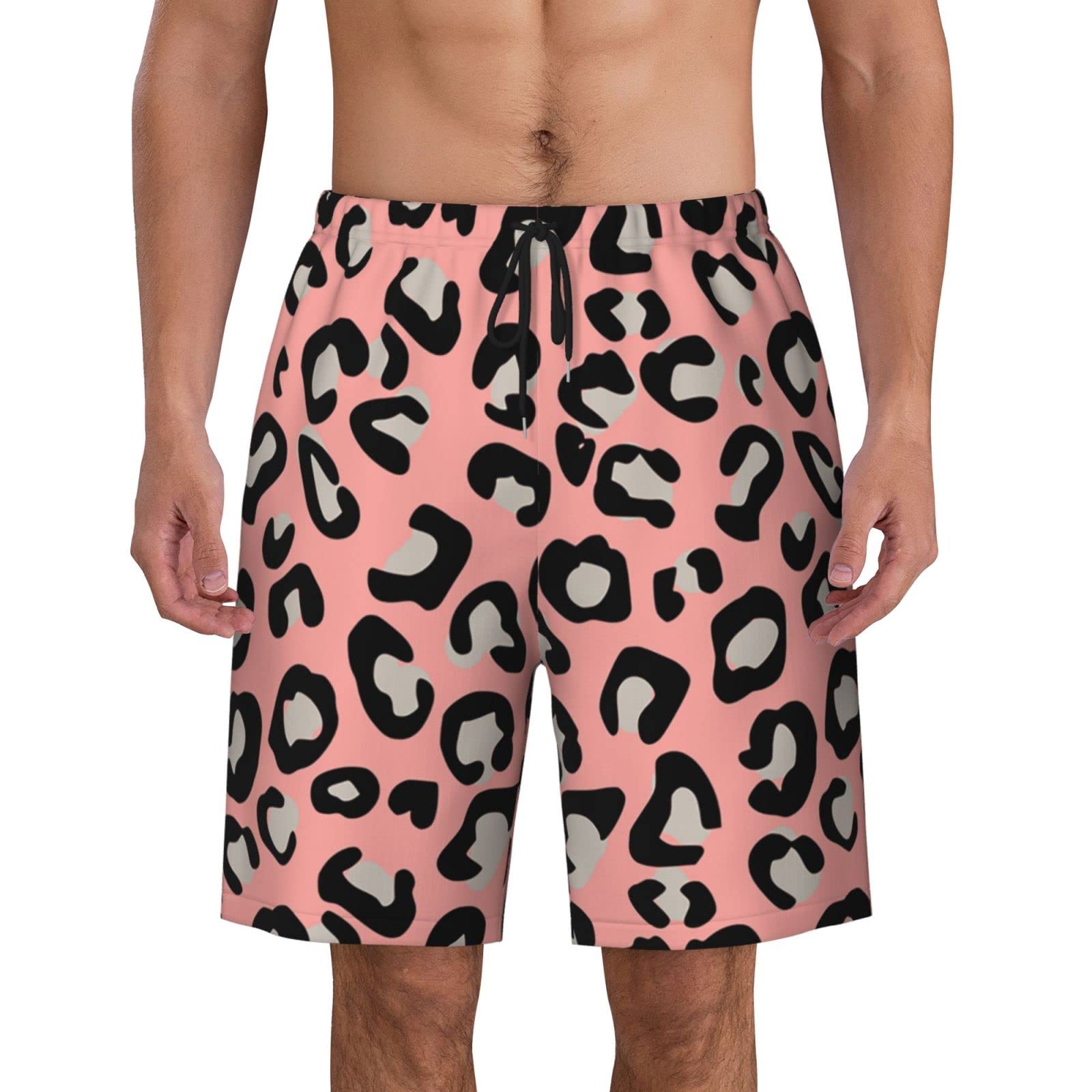 Amazon.co.jp: サーフパンツ メンズ 豹柄 ピンク ヒョウ柄 水着 ハーフ