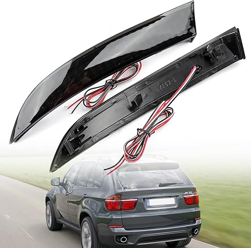 Miniatura 2 de NSLUMO Luces reflectoras LED para parachoques trasero 2010-2013 B-MW X5 E70 LCI sin M Sprots Red Led Tail Driving Parking Lamps Full Strip LED