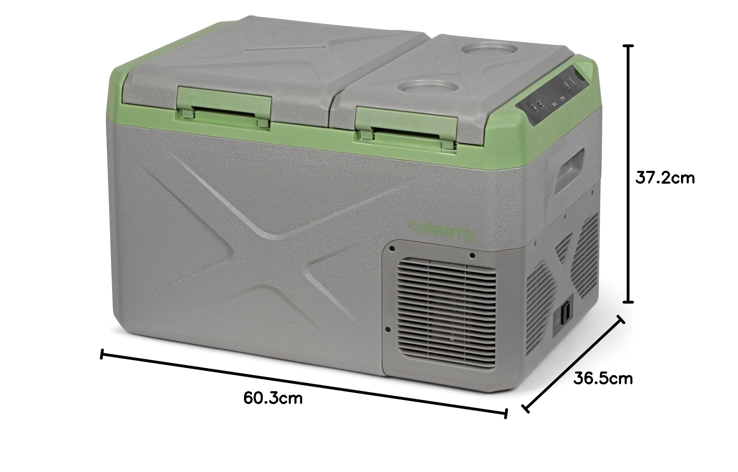 Steamy - E Single Zone 35, elektryczna lodówka kompresorowa, 24 litry, 12 V/230 V, do utrzymywania ciepła i chłodzenia, na kemping