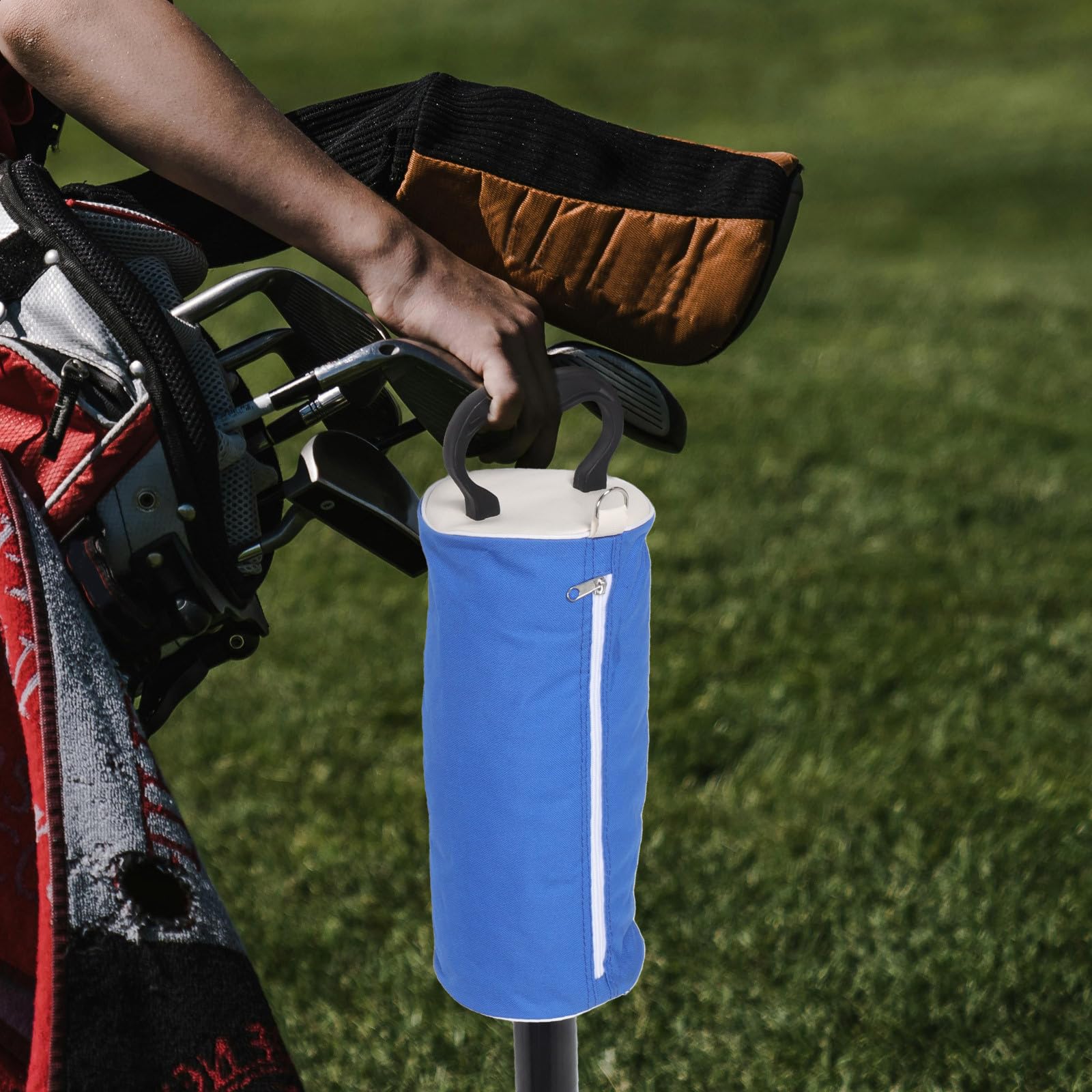 Gatuida Golfball-Tragetasche: Tragbare Golfballtasche für unterwegs mit abnehmbarem Auffangbehälter mit Reißverschlüssen und Griff zur Aufbewahrung von Transportzubehör