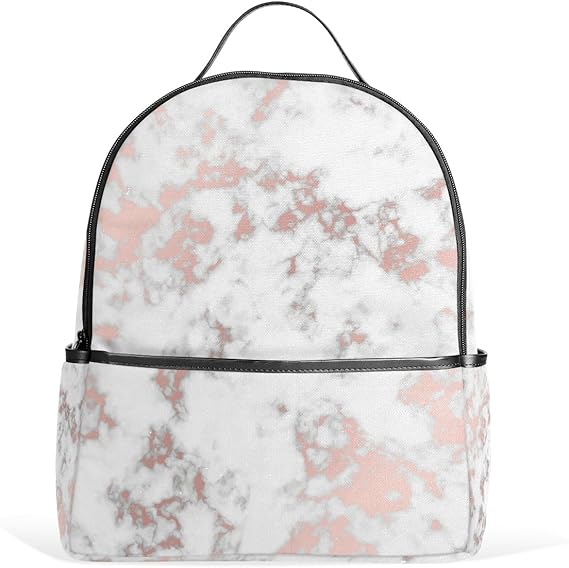 rose gold marble backpack