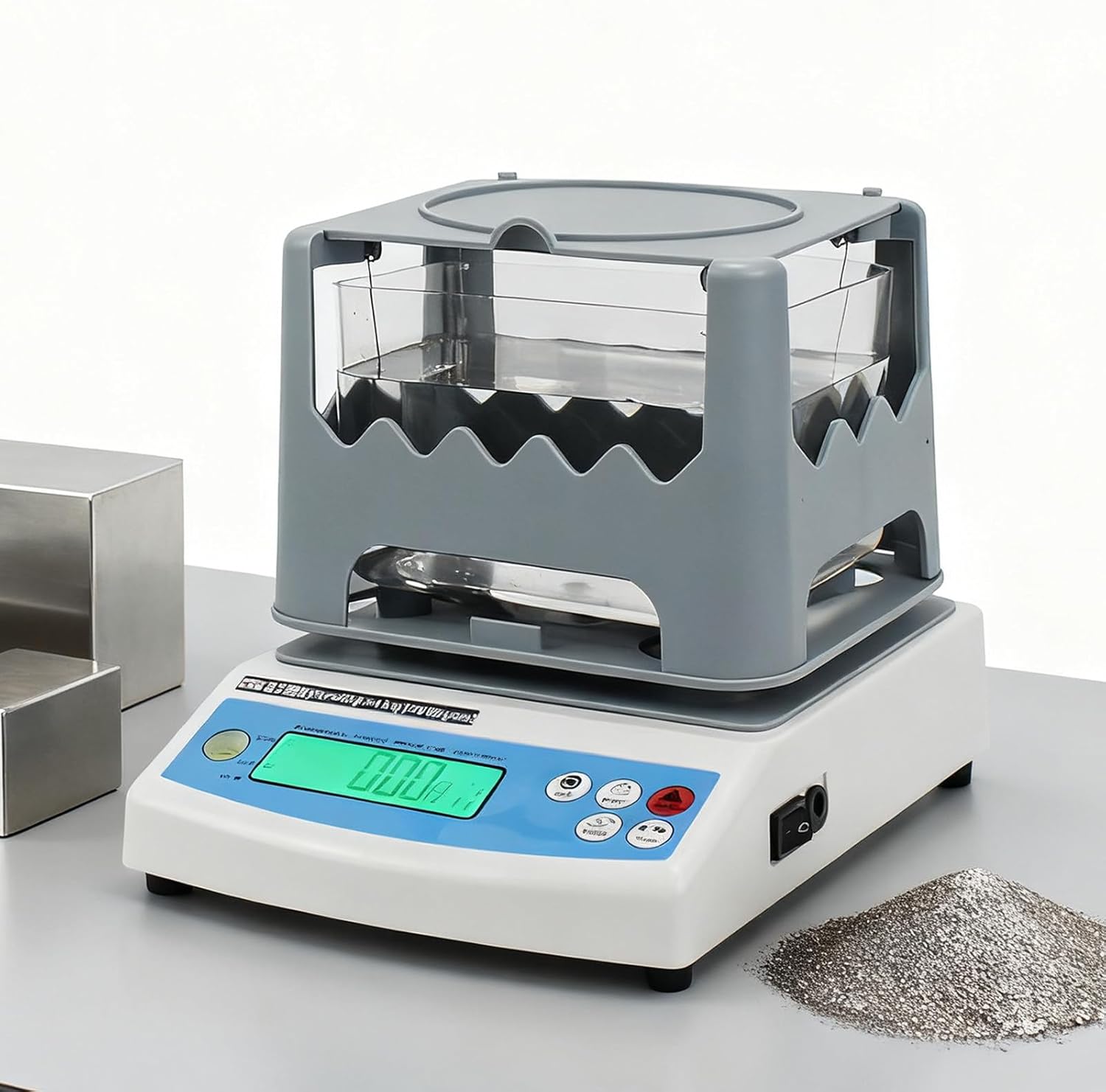 Gold Platinum Diamond Tester, Density Meter for Precious Metals, 0.001g/cm³ Precision, Rechargeable, for Rubber Plastics Ceramics Metals Jewelry MH600A