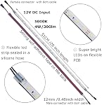Litever Under Cabinet Light, 6 PCS 20 Inches Flexible LED Strips with Power Adapter, 24W,1800 Lumen, Daylight 5000K. Suitable for Kitchen Cabinets, Counters, Under Shelf, Closets (6-Strip-5000K)