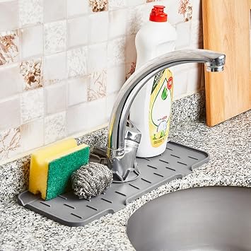 Mithra Life Water Holder Silicone Gray Faucet Mat MIT1033