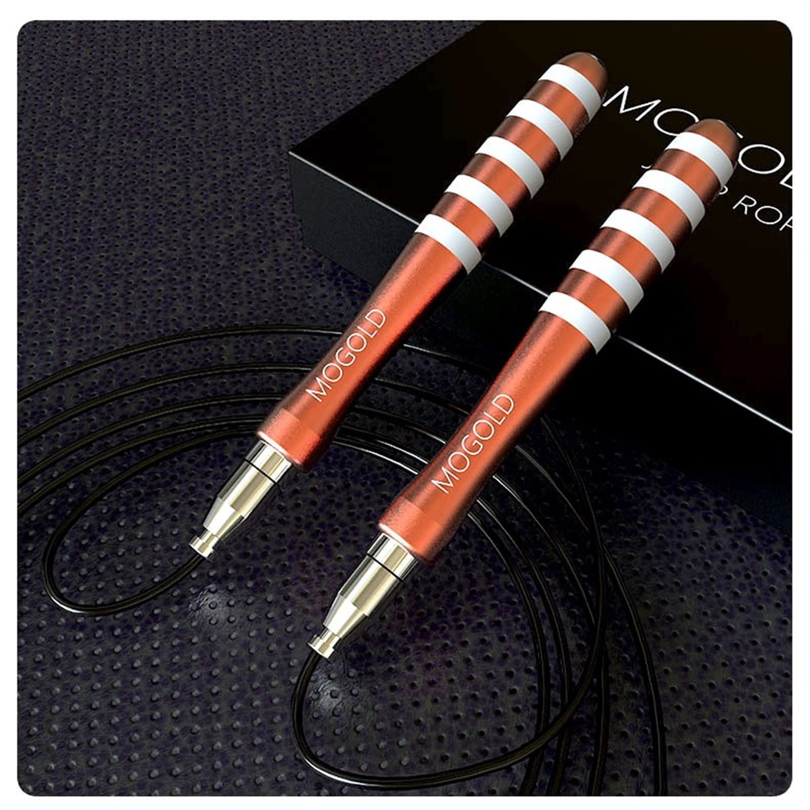 Corda Salto Professionale a Doppia velocità Che Salta la Corda di Corda Palestra di Fitness Attrezzature for allenamenti a casa Corde per Saltare (Color : Rose Gold)