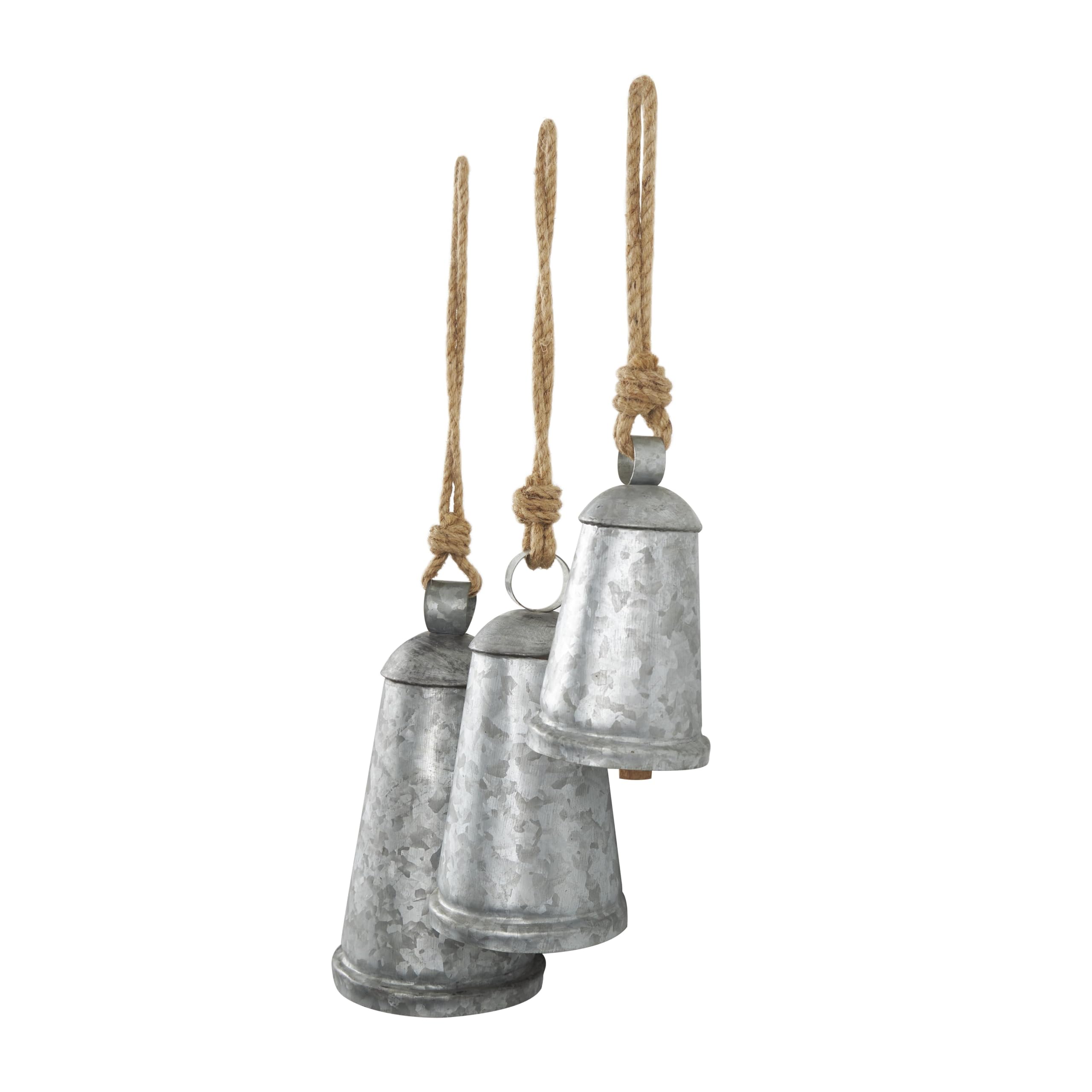 Deco 79 Rustic Metal Cowbell Decorative Bells, 12