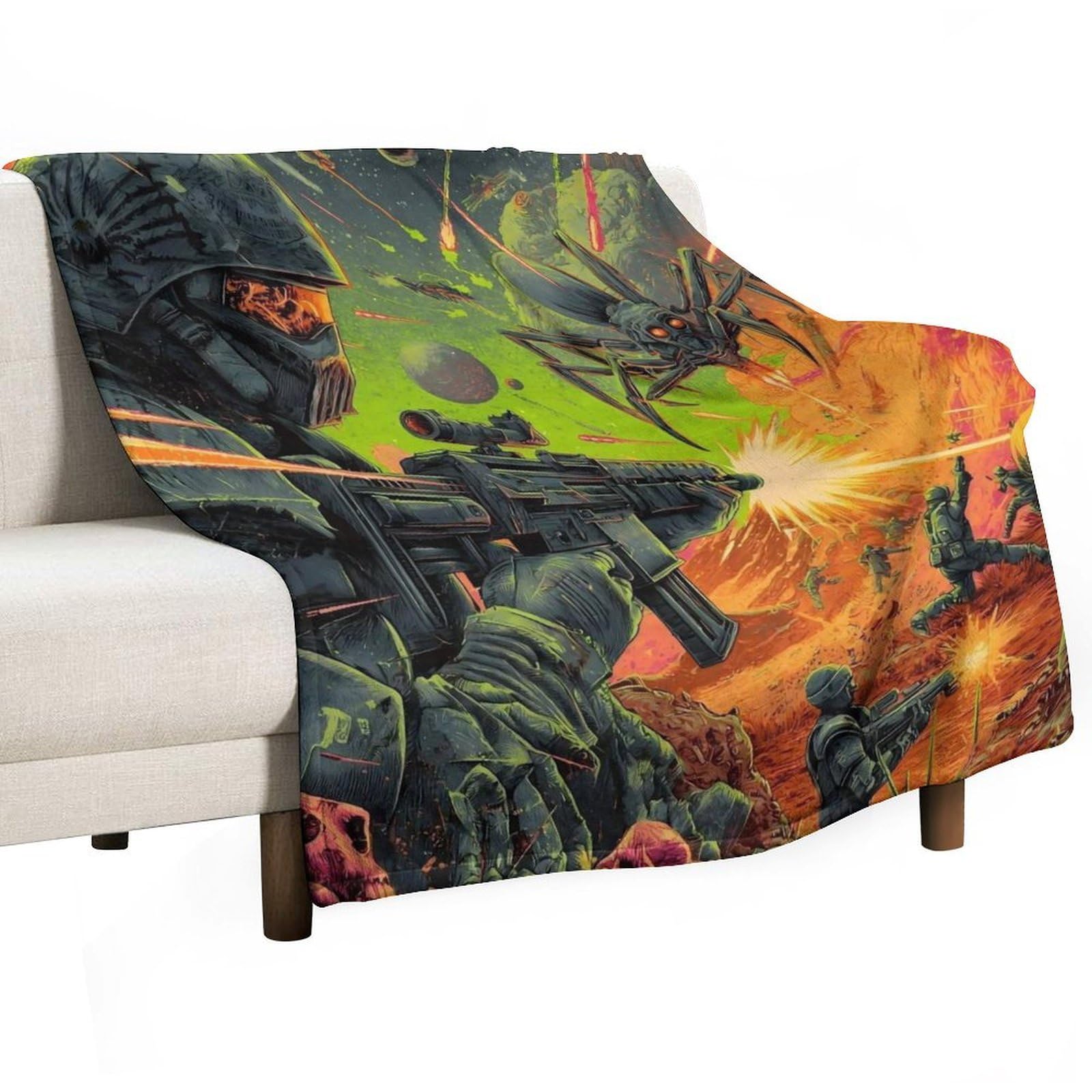 YHGSREUOH The Zerg Invasion (3) Flannel Blankets Fleece Soft Throw Lightweight Plush Gifts for Couch, Bed, Cozy Sofa Plush, Chair, Lovers 130x150cm(50x60in)