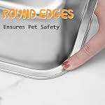 Stainless Steel Cat Litter Box, 50×35×15cm Low Entry Metal Litter Pan, Large Litter Box for Cats and Kittens, Easy Cleaning, Odor Free