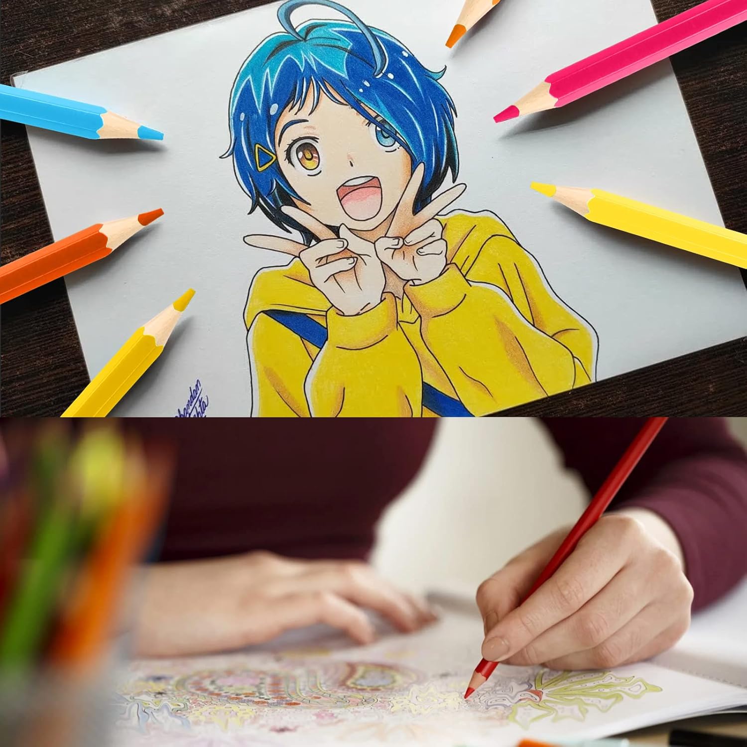 36-Color Watercolor Pencils, Water Color Pencils Set, Artist Drawing Pencils, Colored Pencils for Adult Coloring, Sketch Drawing Pencil Art Supplies, Coloring Pencil Set for Painting,Teens Child