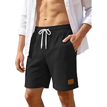 Mens Corduroy Shorts 2026 Summer Casual Drawstring Elastic Waist Workout Yoga Golf Beach Vacation Shorts with Pockets