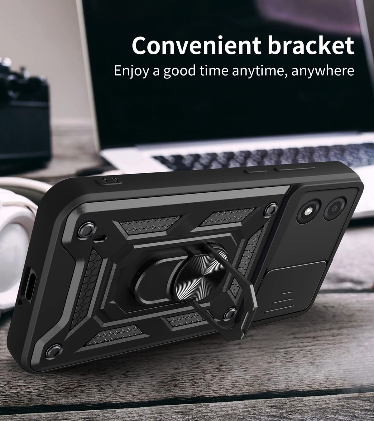 Custodia per telefono con armatura antiurto, supporto magnetico e Custodia per telefono con armatura antiurto, supporto magnetico e