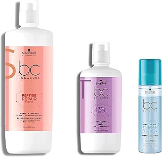 Schwarzkopf Professional Bonacure Shampoo &amp;Schwarzkopf Professional Moisture Kick Spray Conditioner &amp;Schwarzkopf Professio...