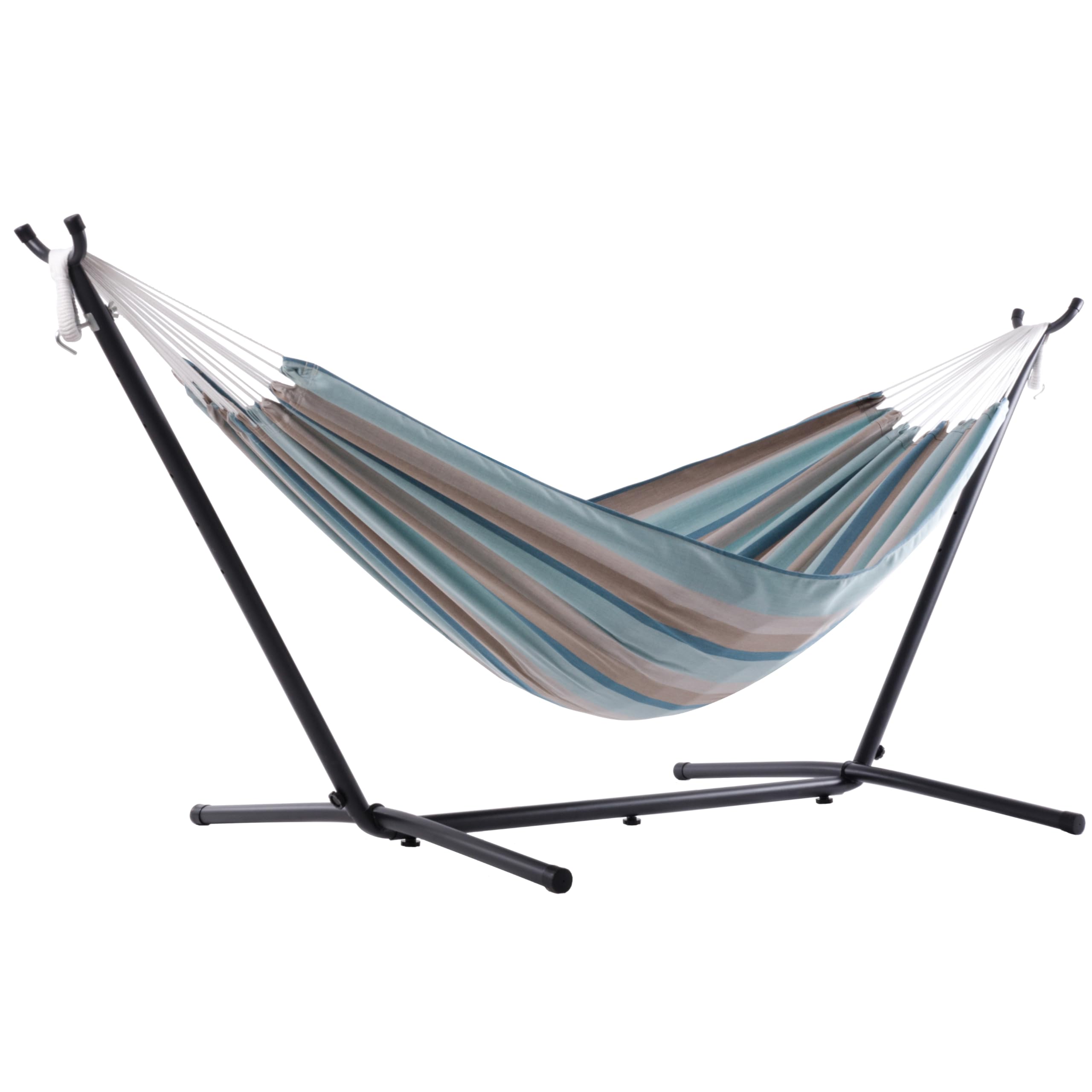 Vivere Sunbrella Double Hammock with Stand