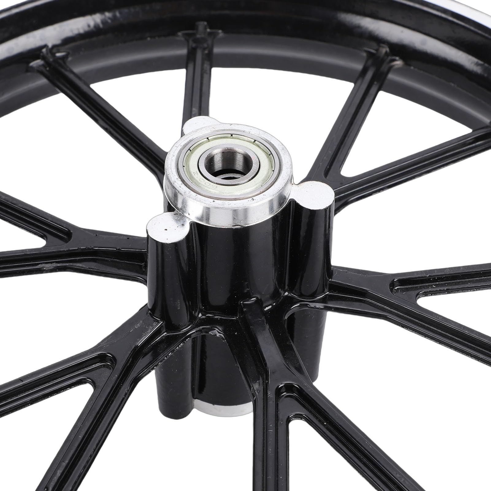 Ausla Avant Arrière 2.50-10 Moyeu de Roue, Alliage D'Aluminium 10 Pouces Moyeu de Moto avec Trou D' de 12mm pour Dirt Bike Mini Pocket Bike 49-50ml (roue avant)