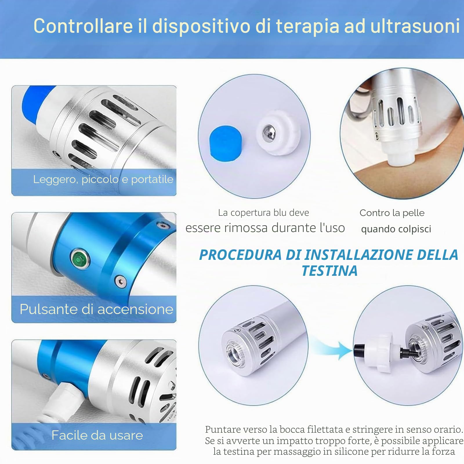Dispositivo Professionale per Terapia Ad Onde D'urto