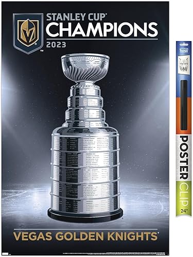 Trends International NHL Vegas Golden Knights - Póster de pared con logotipo del equipo de la Copa Stanley 2023