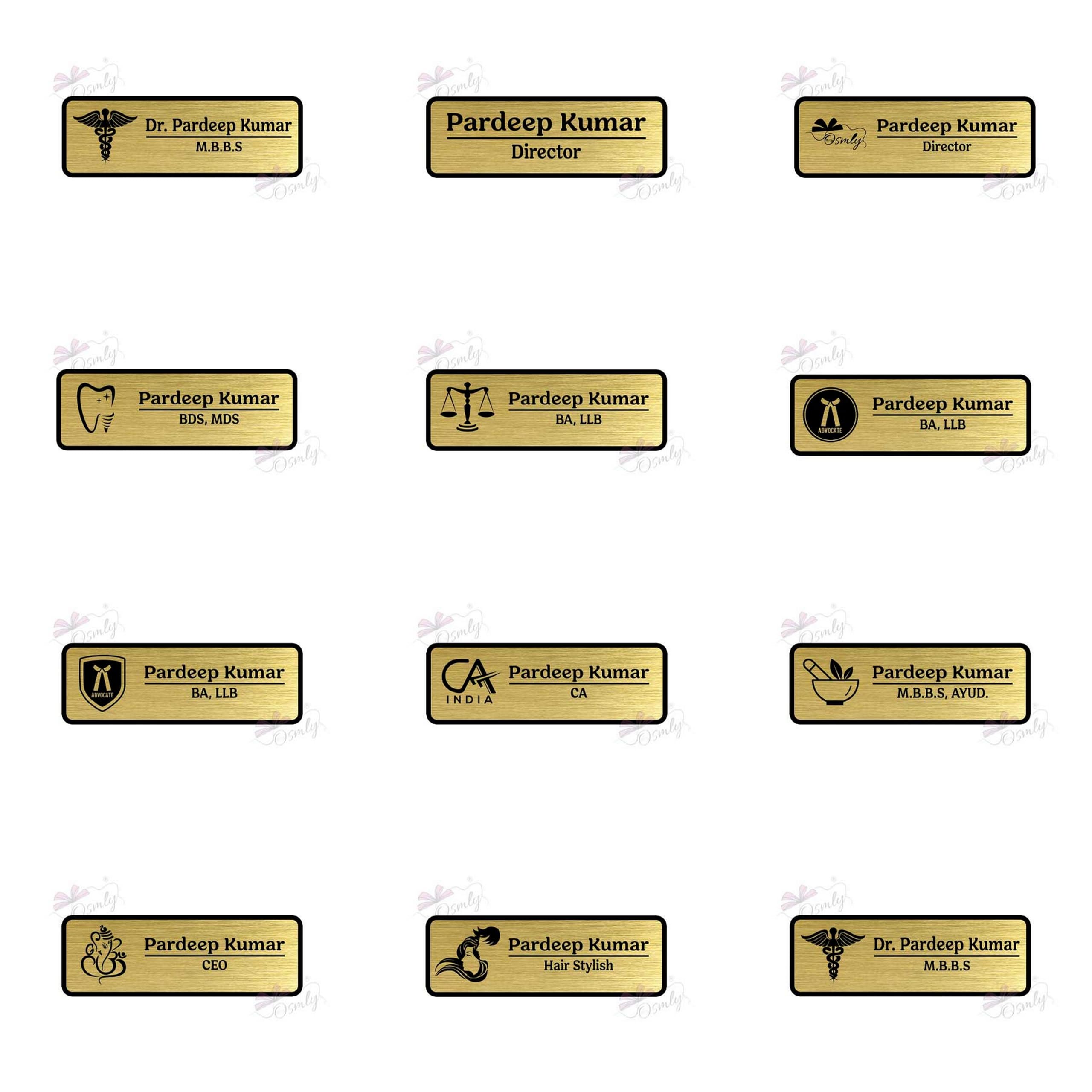 Customized Acrylic Name Plate for Office, Home, Workshop, Acrylic Laser Engraved Name Plates for Doctor, For CA, For Dentist, For Advocate, For Door, For Wall Name Plate 3 x 8 inch & 12 x 4 inch — Amazon image 9
