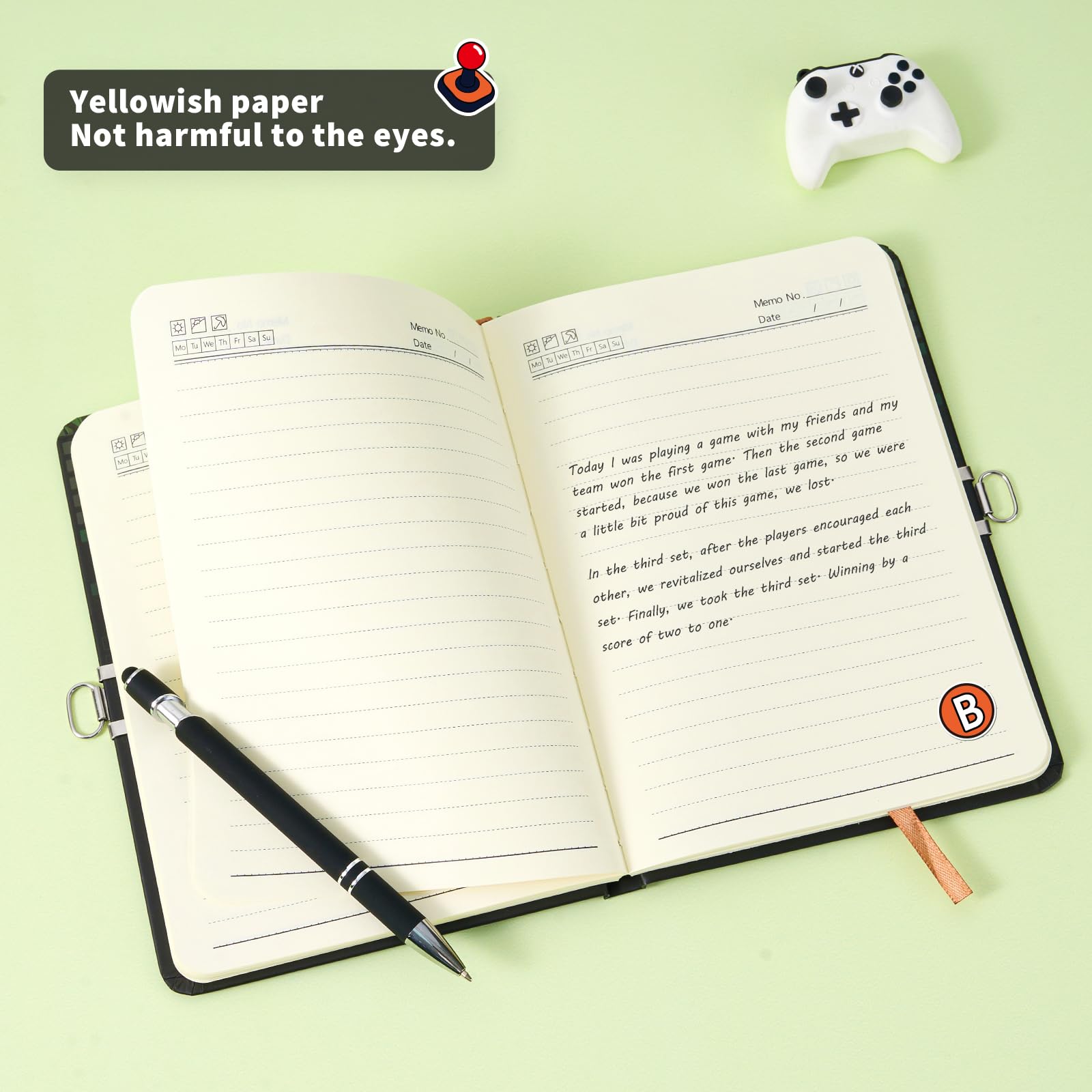 WERNNSAI Journal de Jeu pour Enfants - Cahier Lumineux A5 avec Cadenas et Clés Bloc-notes Ligné