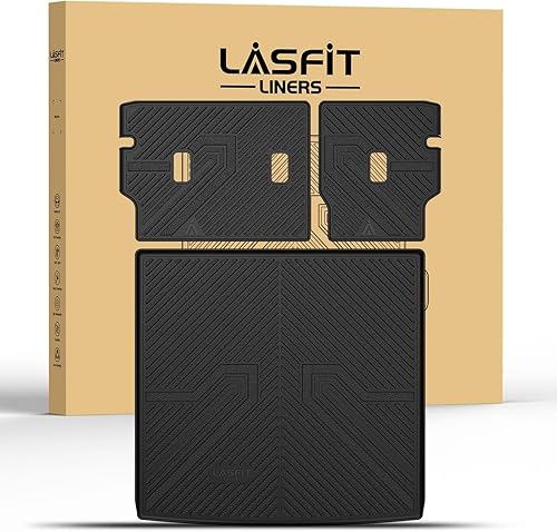 Miniatura 10 de LASFIT Alfombrillas para Honda Odyssey Mini Passenger Van 2018-2024, revestimientos de automóvil TPE para todo tipo de clima, juego de 1, 2 y 3 fila