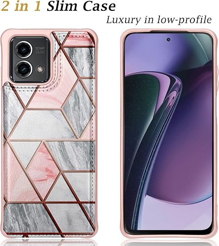 Miniatura 7 de Takfox Funda tipo cartera para Motorola G Stylus 2023 5G con tarjetero, funda de piel sintética con función atril y bloqueo RFID para mujeres y