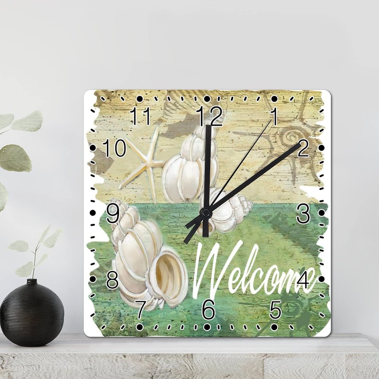 Horloge murale silencieuse carrée de 30cm pour salon