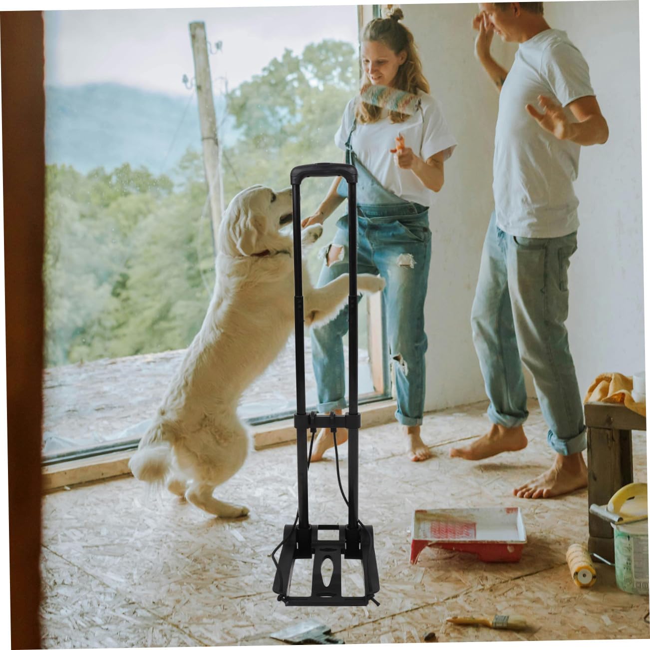 Carro de Compra Plegable Portátil Ruedas, Estructura Resistente de Hierro y Abs, Ligero y Compacto para Uso Diario y Viaje