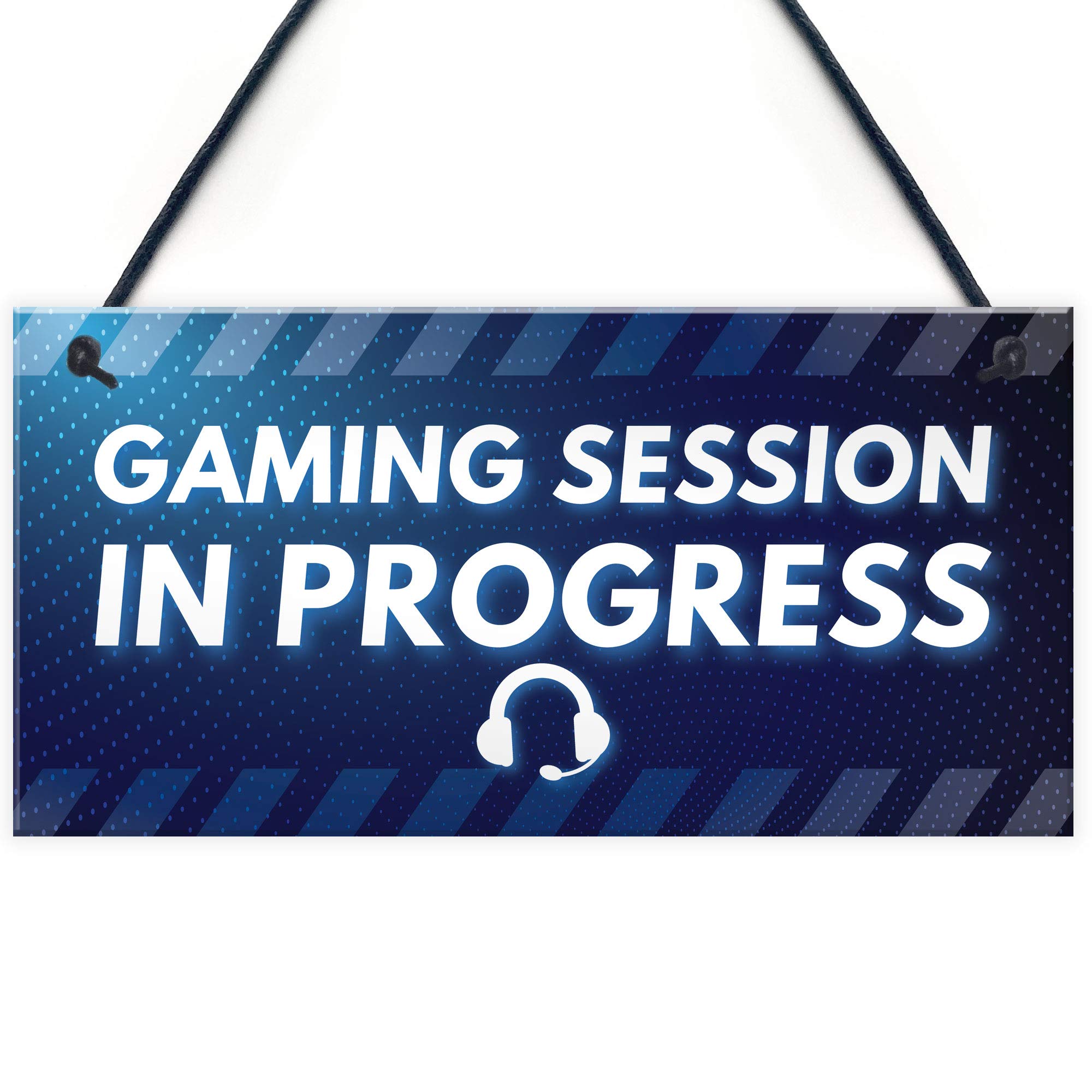 Red Ocean GAMING WARNING Sign Novelty Funny Gaming Gift For Christmas Gamer Gift For Boys