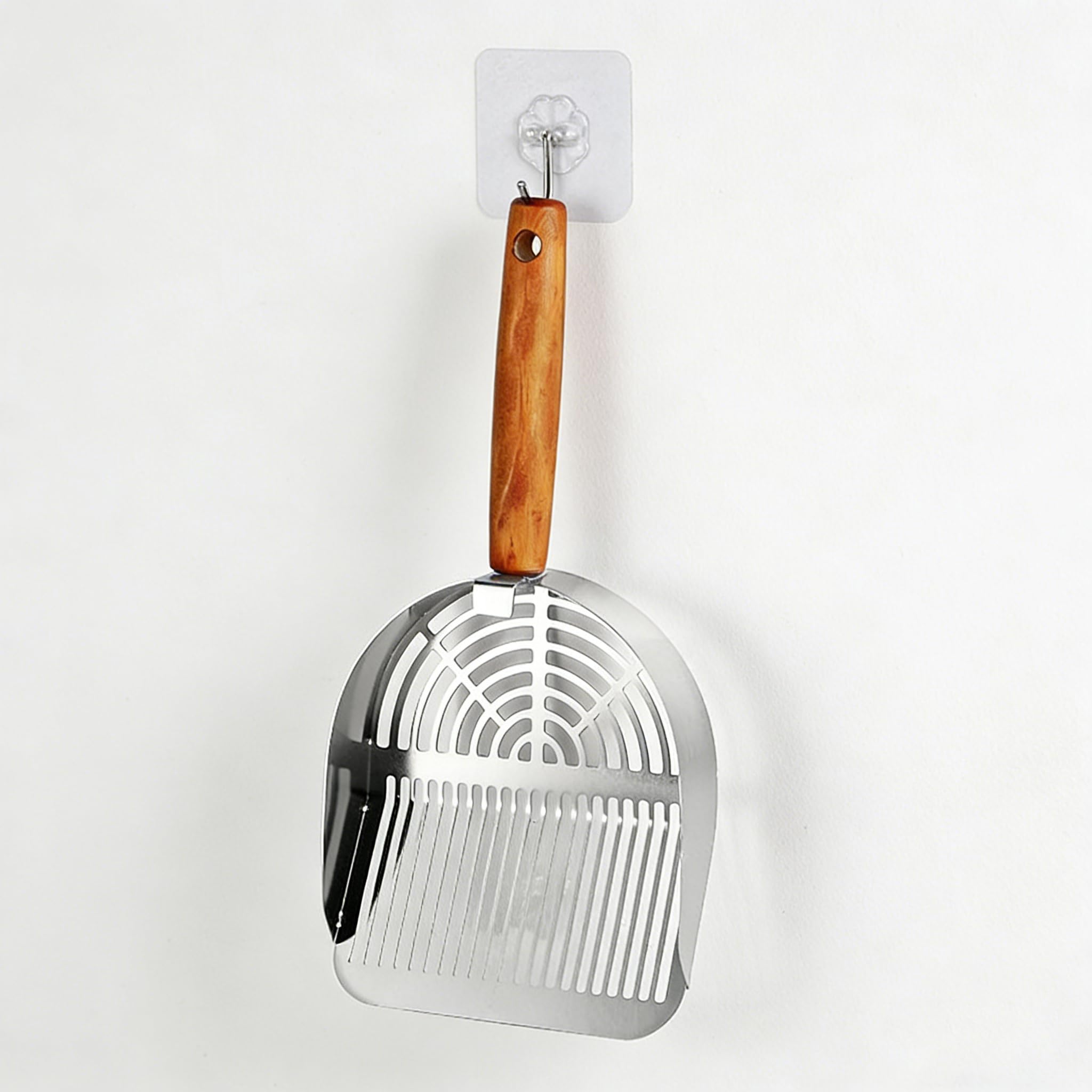 Stainless Steel Metal Cat Litter Scoop with Holder,Heavy Duty Litter Scooper & Speed Sifter,Dual-Width Holes for Quick Cleanin,Suitabla cat Scooper for Cat Litter Box,Durable, Heavy Duty - image 6
