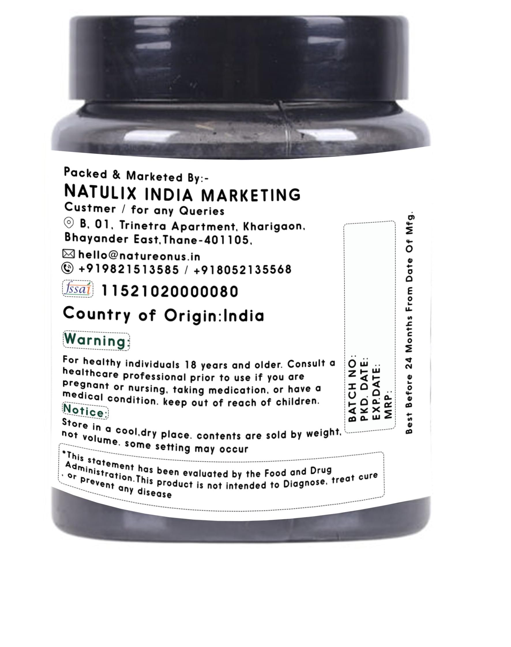 NatureOnus Activated Charcoal Powder 150g | AAA+ Grade Coconut Shells Powder | Teeth Whitening, Detox & Cleansing Powder for Face, Skin, and DIY Use, Food-Grade 1