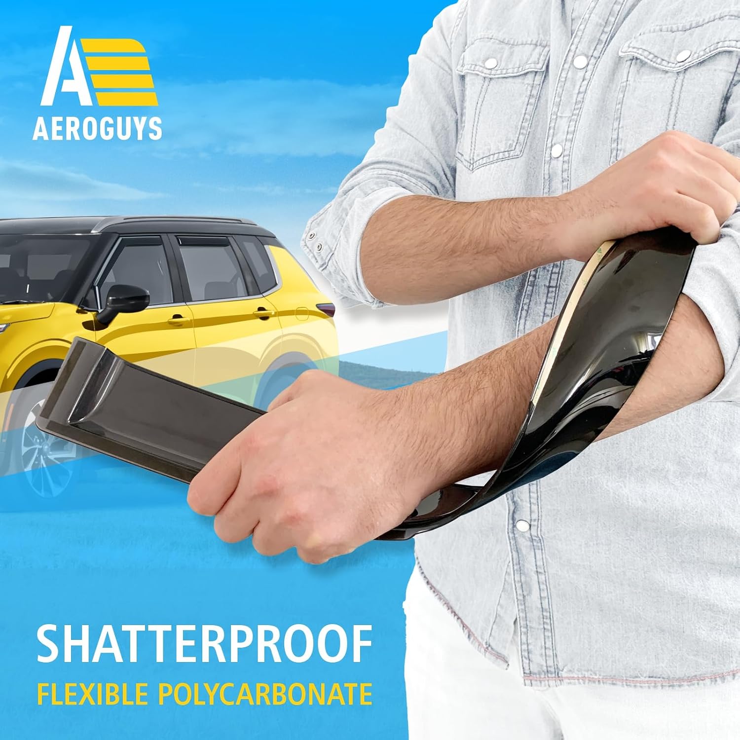 Extra Durable Window Deflectors in-Channel Window Visors Rain Guards Fit for Mitsubishi Outlander 2022-2026, Sun Visors, Wind VentVisors, Vent Shades, Exterior Car Accessories - 4 pcs. AG0848