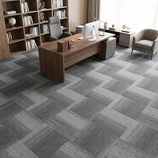 Petgrow Commercial Carpet Tiles, 24" x 24" Squares, 18 Tiles