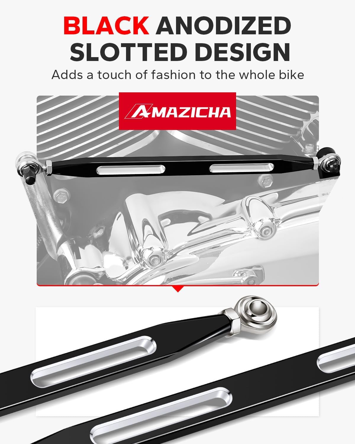 Amazicha Black Shift Linkage Shifter Compatible for Harley Davidson Electra Glide Street Glide Tour Glides Trikes 1980-2023