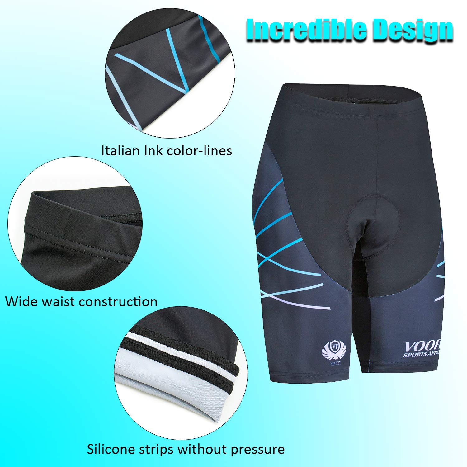 Short de cyclisme rembourré pour femme - Noir - Taille S