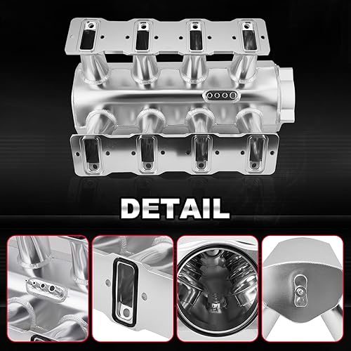 Miniatura 8 de TEMSONE Colector de admisión de 4.016in EFI fabricado con rieles de combustible y sensores de posición del cuerpo del acelerador y del acelerador,