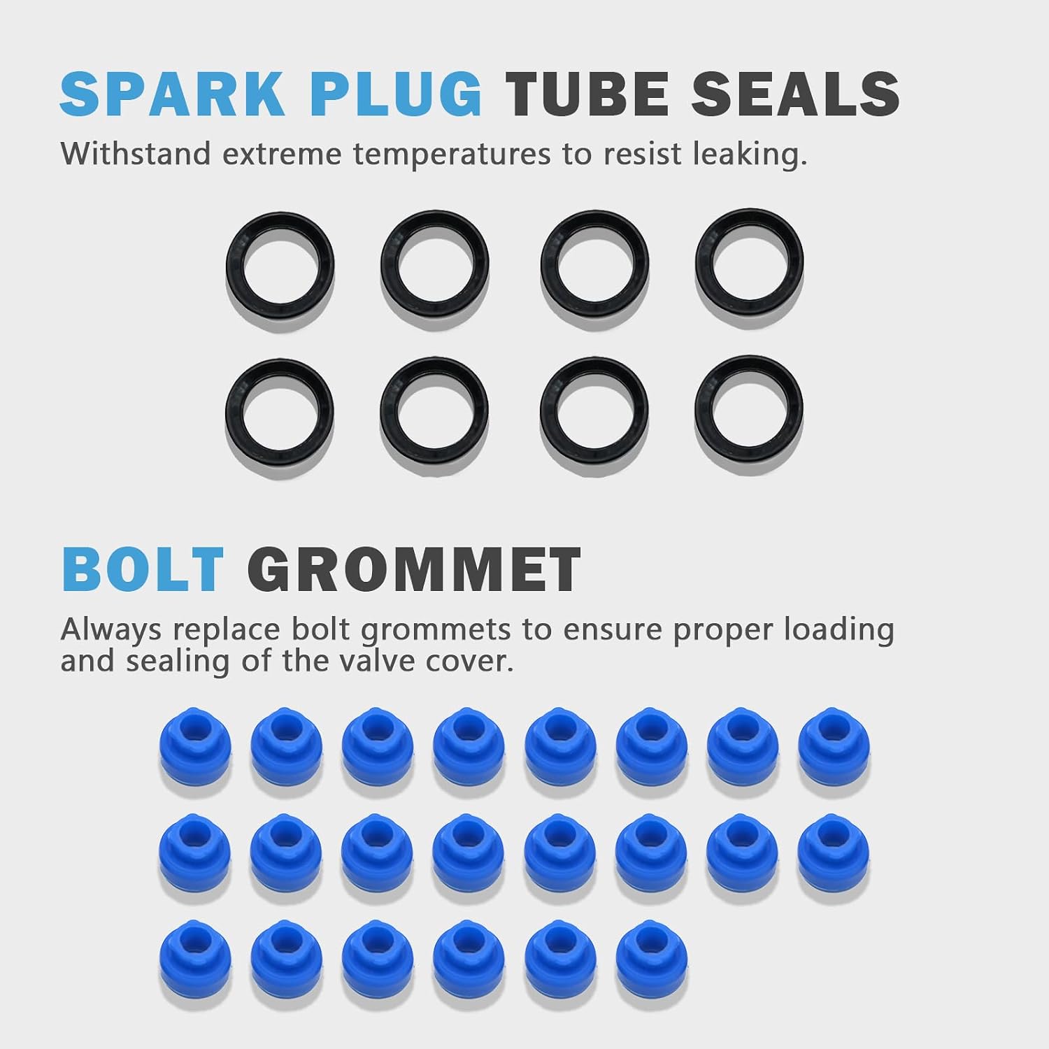 Engine Valve Cover Gasket Set Compatible with Ford Edge Flex Fusion Taurus Replacement for Mazda 6 CX-9 V6 3.5L 3.7L 2012 2013 2014 2015 Replace VS50767R VS50490 7T4Z-6584-B 7T4Z-6584-A