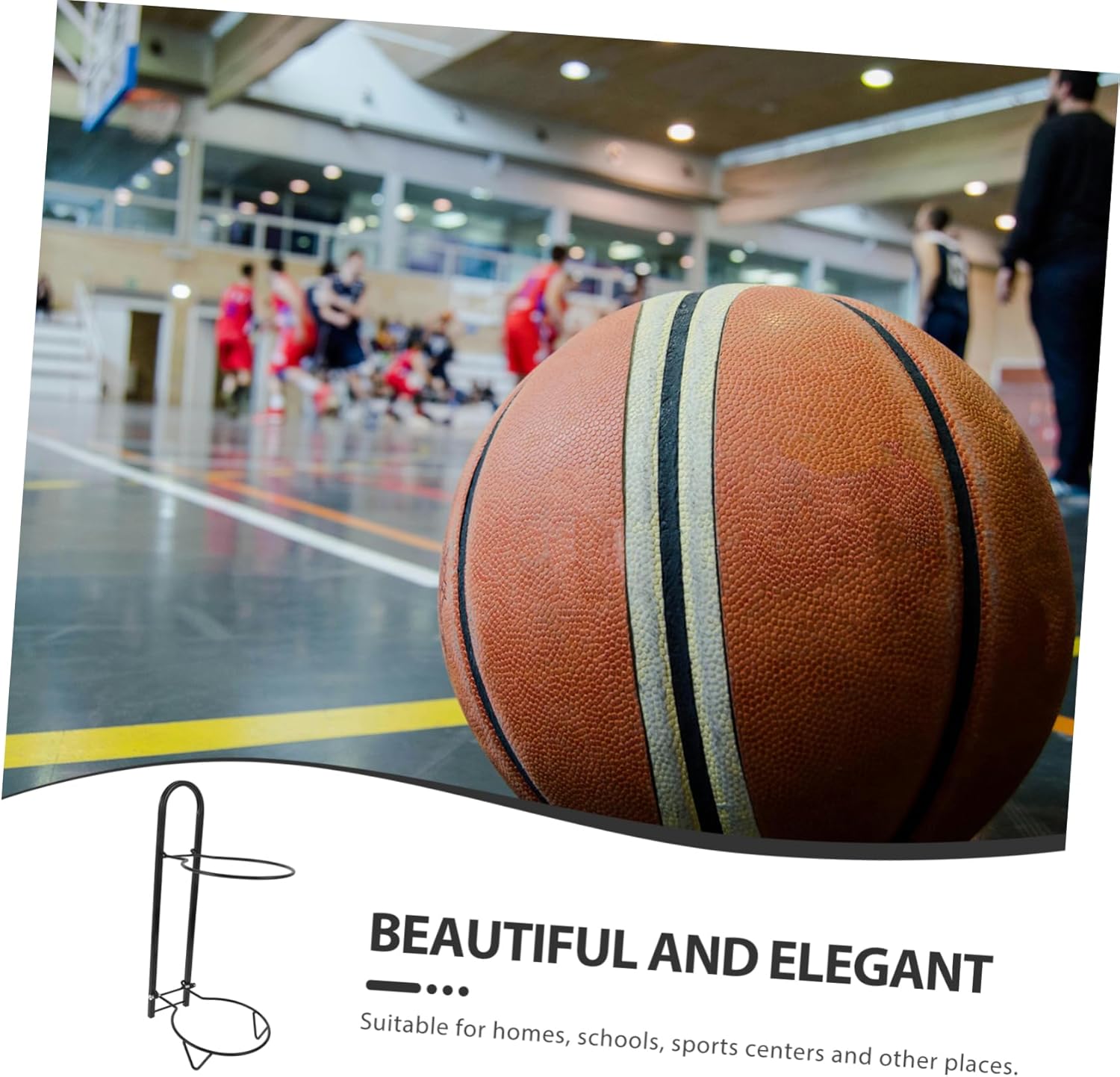 BESPORTBLE Ball Racks for Garage Home Basketball Display Wall Mount Durable Ball Holder