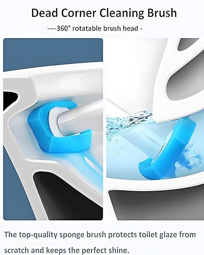 Miniatura 4 de KIRIKIT - Varita de inodoro con 40 repuestos, limpiador desechable para inodoro montado en la pared con kit de limpieza para baño, accesorios de