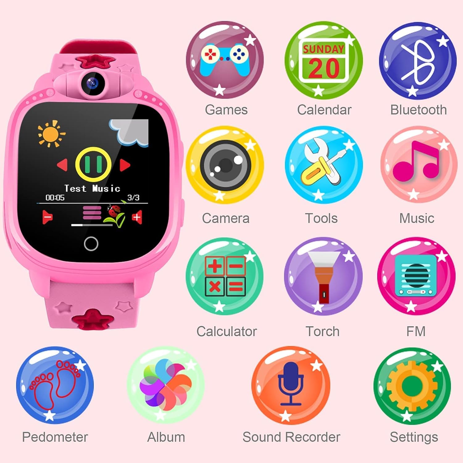 One-Day Sale: Up to 60% Off PROGRACE Kids Smartwatch for Girls - Bundled with Kids Camera for Gilrs Underwater Camera Toy Birthday for 3 4 5 6 7 8 9 10 11 12 Years Old Toddler Children