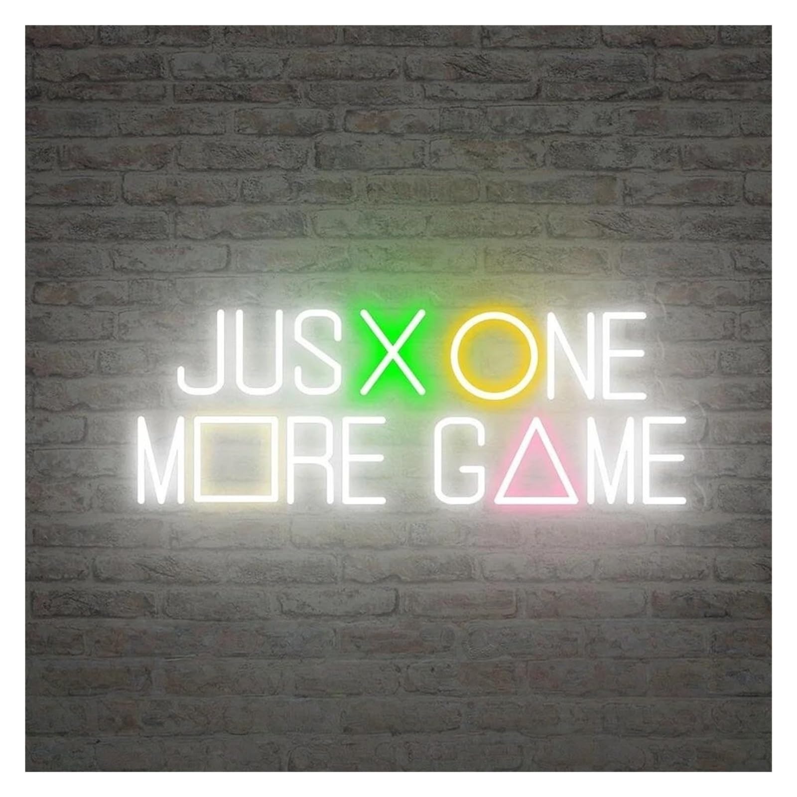 SHOUXI Sign Lamp Just One More Game Neon Sign Light Dimmable USB Powered for Gamer Room Home Bedroom Wall Decor 45cm(C)