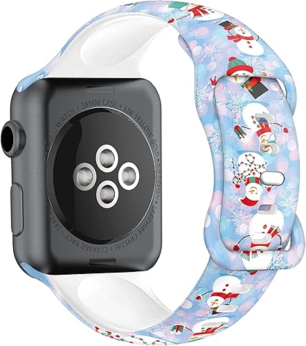 Miniatura 2 de Correa de reloj de Navidad de Halloween compatible con Apple Watch de 1.496 in, 1.575 in, 1.614 in, 1.654 in, 1.732 in, 1.772 in, 1.772 in, correas