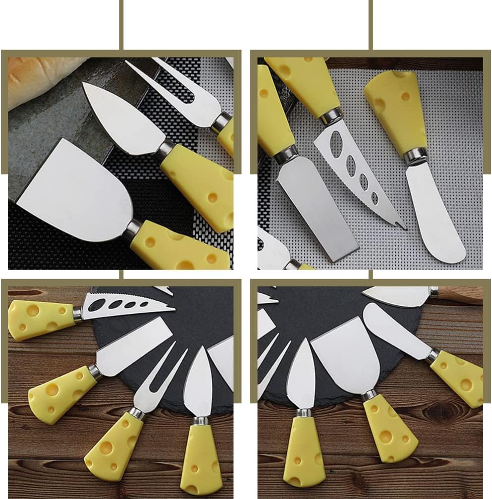 Cabilock 5pcs Cheese Cheese Stainless Steel Cheese Knives Cheese Knives Cutter Cheese Knives Kit Cheese Knives Tool Useful Cheese Knives Metal Cheese Knives Collection