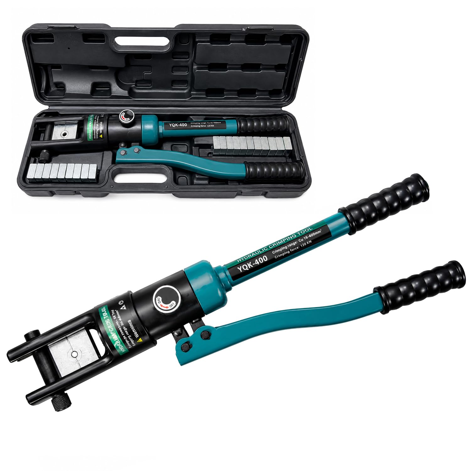 INDITRUST 20 Ton Hydraulic Crimping Tool YQK-400 with 12 Dies, 16-400mm² Copper & Aluminum Cable Lug Crimper-picture-17