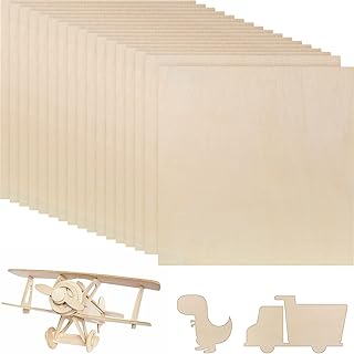 48 Pack Balsa Wood Sheet 12 x 12 x 1/16 Inch Sheets Engraving Unfinished Thick Wood Boards for Crafts House Aircraft Ship Boat Architectural Models DIY Projects