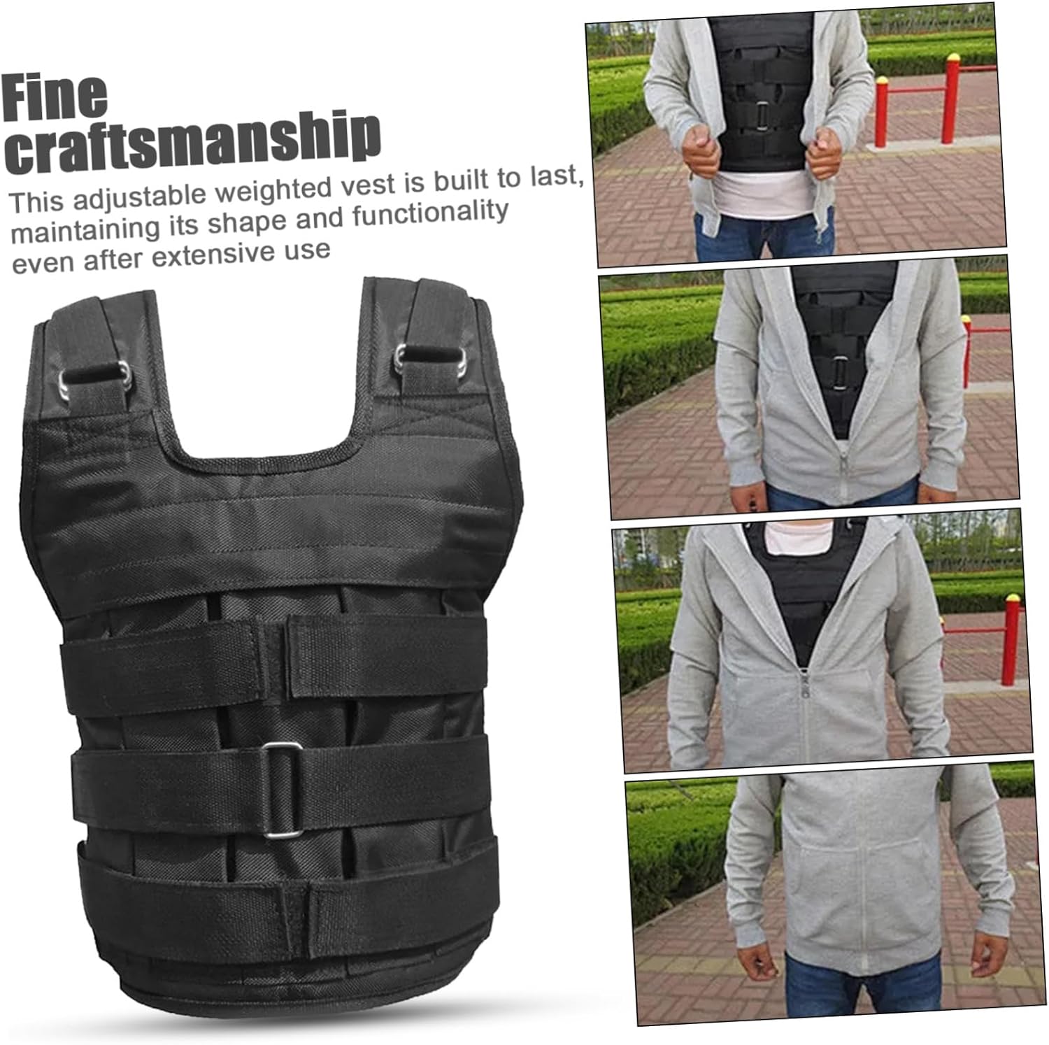 Adjustable Weighted Vest for Men and Females Breathable Fabric for Running Walking and Strength Training Rucking Vest with Stylish Design and Craftsmanship