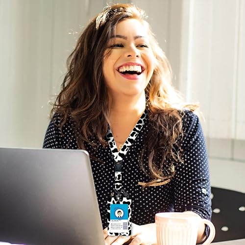 Miniatura 8 de Lindos cordones de Axolote para insignias de identificación, soporte retráctil para tarjetas de identificación con cordón desmontable, carrete de