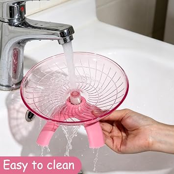 NOLITOY Non Run Disc Exercise Wheel for Hamsters Hedgehogs Small Pets 7.08 Inch Pet Exercise Toy for Healthy Activity and Nail Training