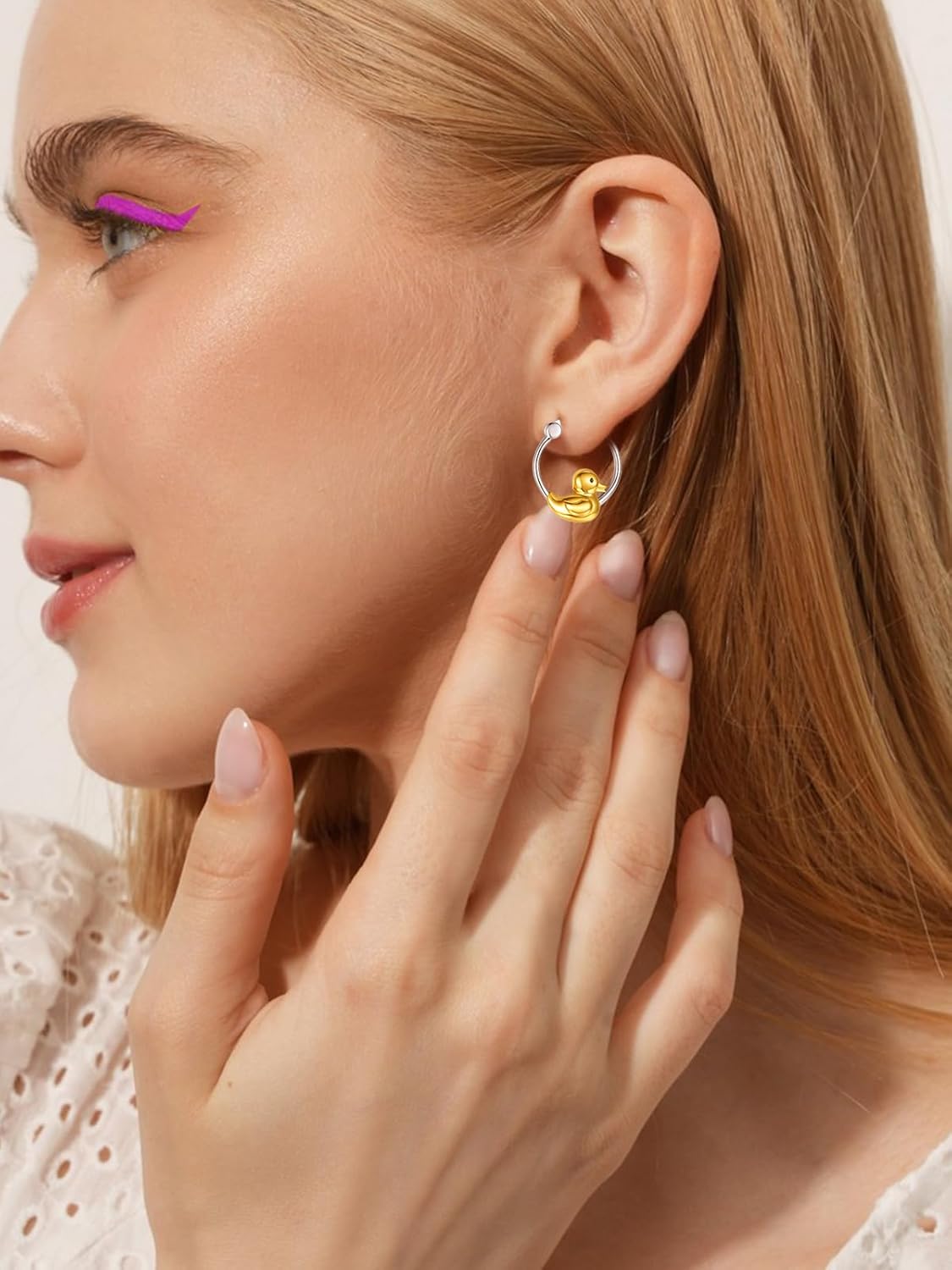 Palpitate Duck Earrings Cute Duck Gifts 925 Sterling Silver Earrings Jewelry for Women Daughters Friends - Image 5