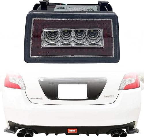 Miniatura 7 de JDM - Luz antiniebla trasera con lente roja, función de luz de freno de marcha atrás, compatible con Subaru WRX STI, Impreza, XV Crosstrek (mazo de