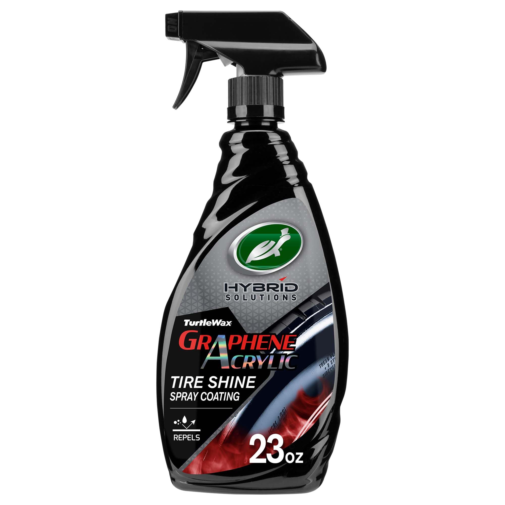 Turtle Wax 53733 Hybrid Solutions Graphene Acrylic Tire Shine Spray Coating, 23oz, Black